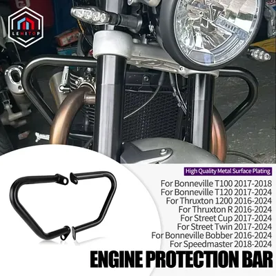 Engine Guard Crash Bar Bumper Protector For Triumph Bonneville T100 T120 Bobber Thruxton 1200 R Street Cup Twin Speedmaster 2024