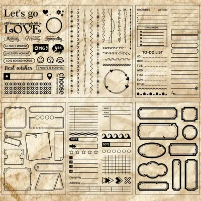 Funny Symbol Silicone Transparent Stamps Seal DIY Diary Album Decoration Scrapbooking Supplies Line