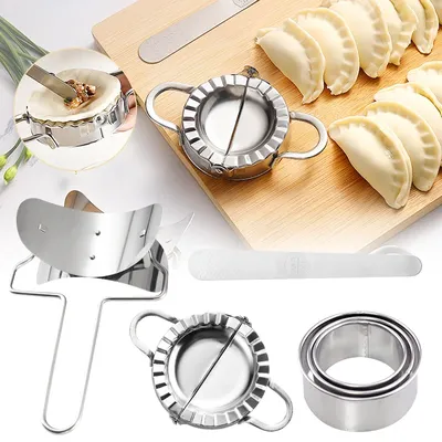DIY Dumpling Mould Stainless Steel Ravioli Making Mold Dumpling Wrapper Tool Dough Cutter Jiaozi