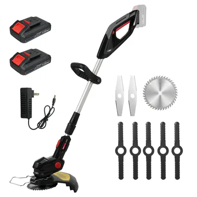 Electric Weed Eater Cordless Lawn Trimmer Weed Wacker Battery Powered Trimmer Lawn Edger with