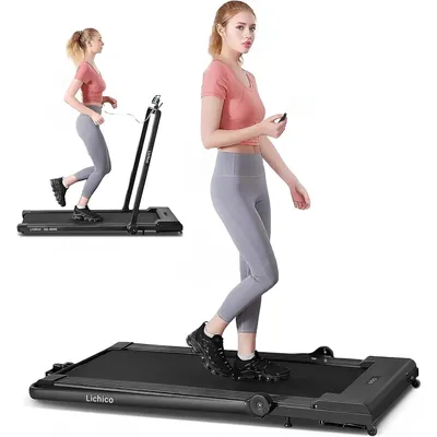 Walking Pad Under Desk Treadmill，Portable Small Treadmills ，Super Quiet Brushless Motorized Walking