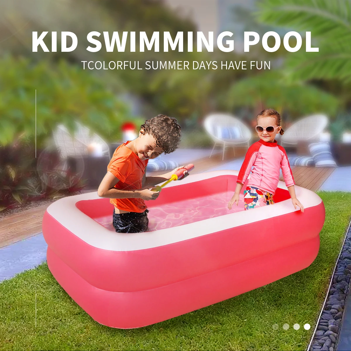 Piscine gonflable de fosse de boule de 150cm pour les enfants, les tout-petits, la piscine gonflable de PVC 45.3*33.5*13.8in unisexe