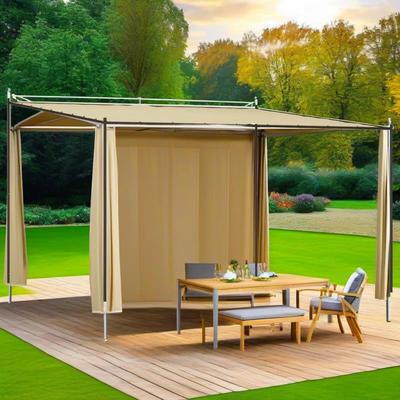 TEMU 4x4m Waterproof Gazebo - Outdoor Shelter With , Ideal For Garden , Careshine Image