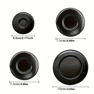 TEMU 1 Set Of 4 Gas Stove Lids, Suitable For Stoves - Replacement Covers Without Batteries, Multiple Size Options Including 55mm, 75mm And 100mm Image