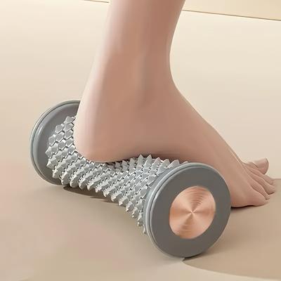 TEMU 1pc Pvc Foot Massager Wheel For - Copper-colored, Textured Surface For , Yoga & Arch Support, Ideal For Home Workouts, Home Workout Accessory | Targeted Massage Tool | Plastic Roller
