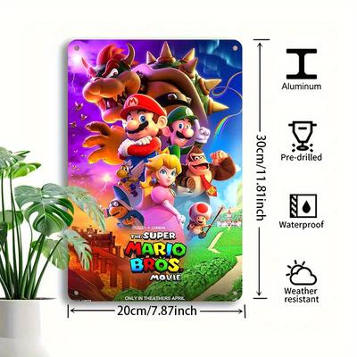 TEMU 1pc Super Movie Aluminum Poster Frame, Vertical Oblong Wall Decor, Water-resistant, Modern Cartoon Theme, Unfinished , Ideal For Bedroom & Fans Image