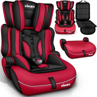 Kiduku - Autokindersitz Kinderautositz Autositz Kindersitz 9-36kg Gruppe 1+2+3 Schwarz/Rot Image