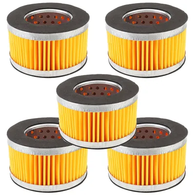 5pcs Air Compressor Intake Paper Filter Element Piston Type Air Replacement Filter Element