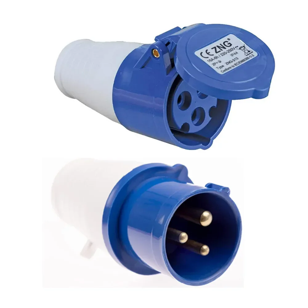 240v 16A Car Connection Plug Adapter Main Plug Hook Up Site Adapter 3PIN Mains Hook Up Site Socket Adapter Caravan Motorhome