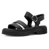 Sandalette GABOR, Damen, Gr. 40, schwarz, Nappaleder, unifarben, modisch, Schuhe, Plateau, Riemchensandale, Sommerschuh mit Best Fitting-Ausstattung