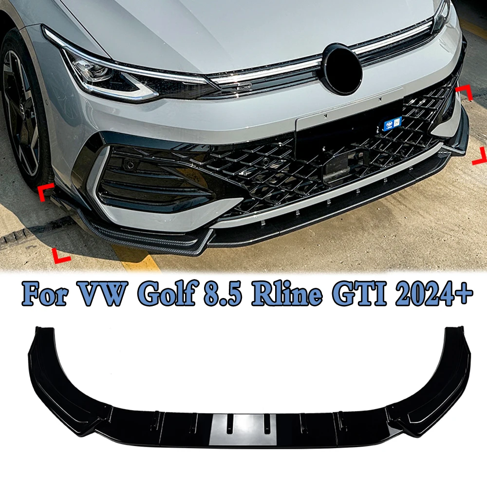Für VW Golf 8,5 Rline GTI 2024 + Auto Frontschürze Lip Splitter Diffusor Lip Body Kit Auto Spoiler Stoßstange Zubehör Image