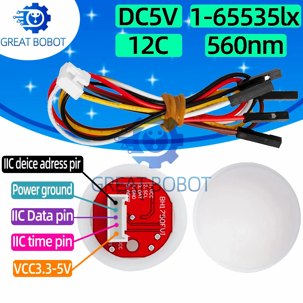 Bs intelligente elektronische bh1750 bh1750fvi chip licht intensität licht modul licht kugel für arduino Image