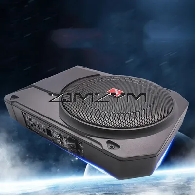800w 10 "Car Audio Modifikation 12V aktive ultra dünne Hochleistungs-Subwoofer-Verstärker für Auto-Tieftöner