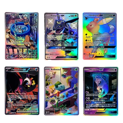 Holografische Game Trading Collection PTCG-Ersatzkarten Umbreon Sylveon GX PKM Folien-Einzelkarten Image