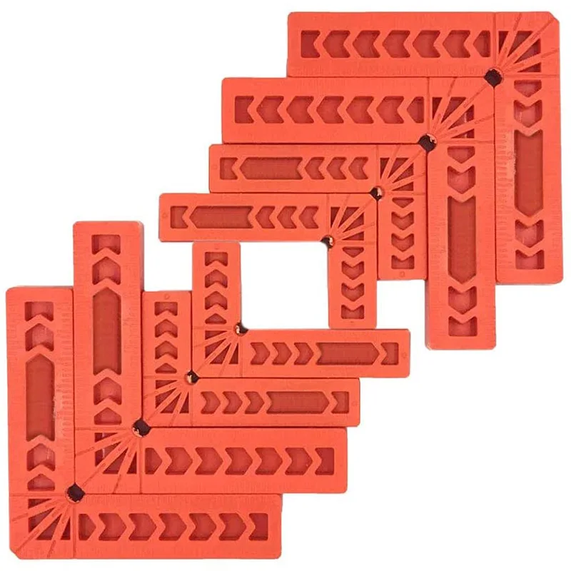 8Pcs Positionierung Quadrate Für Holzbearbeitung, 90 Grad Ecke Rechten Winkel Schellen Carpenter Ecke Spann Platz Werkzeug Image