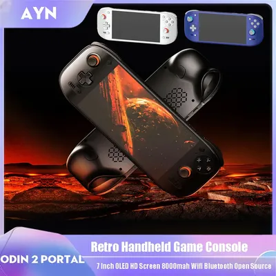 Ayn Odin 2 Portal Handheld-Spiele konsole 7 Zoll oled HD-Bildschirm 8000mah WiFi Bluetooth Open Image