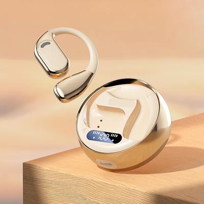 M76 Hands Free Telephone Driving Headset Ear Hook Bluetooth 5.3 Ergonomic Design Stereo Surround sound for Fitness Gym Workout Mobile Phone