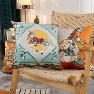 Home Decor 40*50cm Throw Pillow Case Sofa Modern Boho Classicism Luxury Stamping Waist Cushion Cover Home Decorative Pillowcase Image