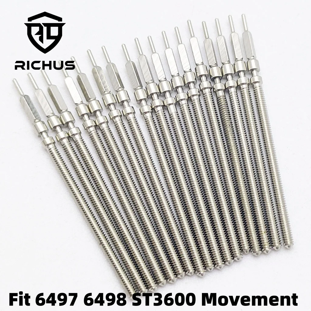 RICHUS 6497 Uhrenschaft, Edelstahl-Ersatzteile, passend für ETA 6497 6498, Krone, automatisches mechanisches Uhrwerk, Uhrenteile, Kronenschaft Image