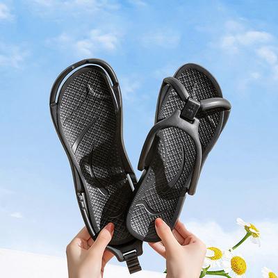Couple Travel Portable Bathroom Slippers Lightweight EVA Anti-Slip Slippers Comfortable Soft Sole Foldable Slippers Men's Women's Slippers for Flat Feet