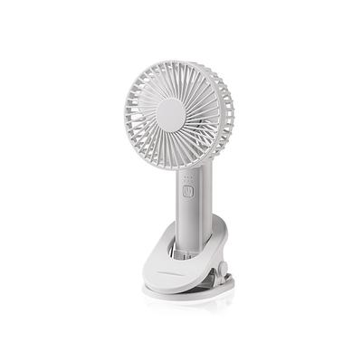 Portable Clip Fan with 3 Speeds, Foldable Wall-Mount Design, USB Rechargeable, White