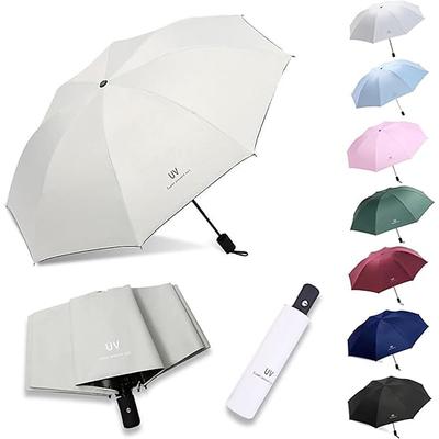 Sun Umbrella Anti-UV Parasol, Lightweight Compact Travel Umbrella for Women Men, Waterproof Folding Sunshade, Portable UV Protection Rain or Shine