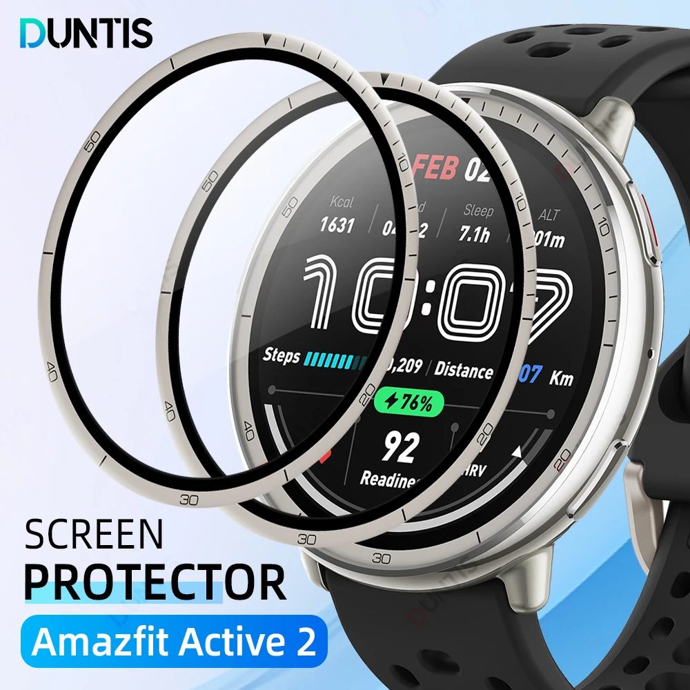 Screen Protector for Amazfit Active 2 3D Curved Screen Protector for Active 2 Ultra-HD Full Coverage Protective Film Accessories