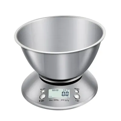 Stainless Steel Kitchen Scale with Tray, Hd LCD Digital Display, Automatic Shutdown, Accuracy