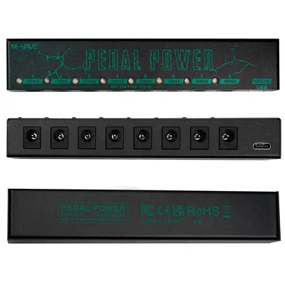 M-VAVE PEDAL POWER Guitar Pedal Portable Power Supply 8 Isolated DC 9V 100mah or 300mah Outputs Guitar Parts & Accessories