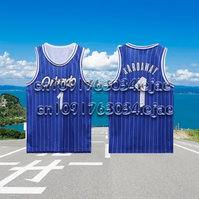 Latest Summer Specials Hot Team Magic Black and Blue No. 1 Mesh Vest Basketball Shirt Comfortable,