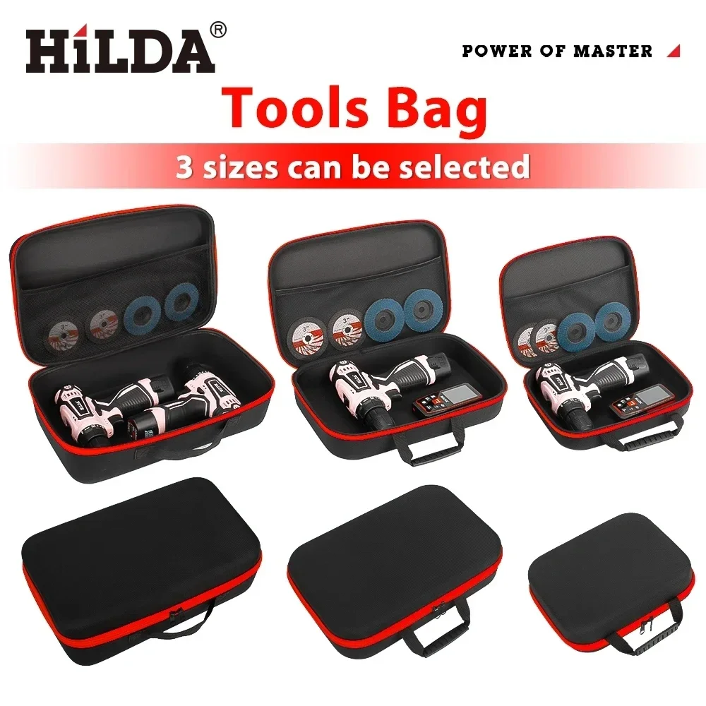 HILDA sac à outils de grande capacité 3 tailles disponibles avec des bords rouges outils sacs à outils étanches sac à outils matériel pour électricien