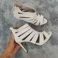 New Fashion show sandali da donna moda Sexy tacchi alti Platform Pumps Peep Toe sandali Casual bianco rosso scarpe da sposa Plus Size