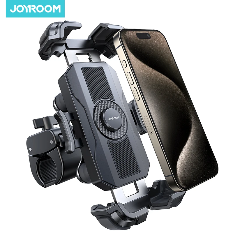Joyroom Supporto per telefono per moto Supporto per telefono antivibrante per manubrio per moto Supporto per telefono per bici per iPhone per telefono da 4,7-7 pollici