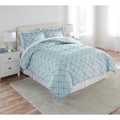 Medallion Duvet Cover by BrylaneHome in Dusty Blue (Size FULL)