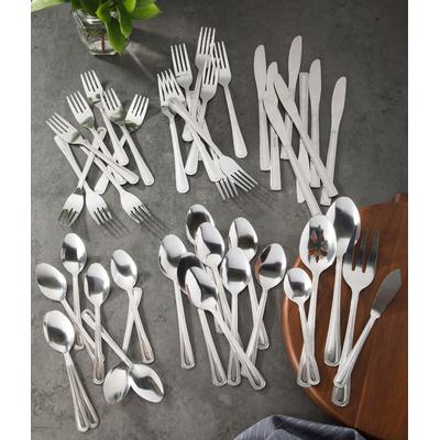 Gibson Home 45-Pc. Aston Flatware Set With Tray by BrylaneHome in Stainless Steel