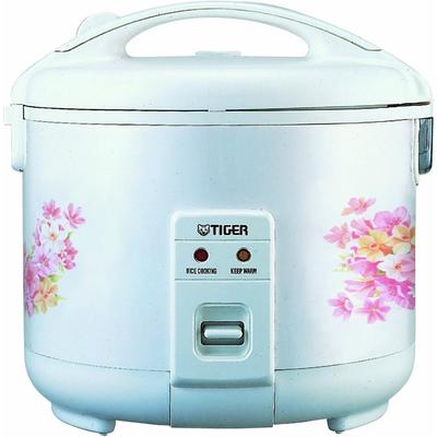 Tiger JNP-1000-FL 5.5-Cup Rice Cooker and Warmer, Floral White