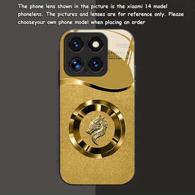 TEMU Stylish And Minimalist -themed Black Phone Case, Made Of Tempered Glass, For Xiaomi Note Models, Including Note 14, Note 13, And , With High-quality Couple's Protective And Fashion. Image