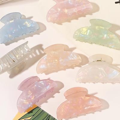 TEMU 8-pack Cute Sweet Headed Hair Clips, Pvc Hair Accessories, Middle Size, Color Matching Design, Christmas Image