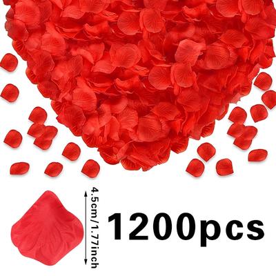 TEMU 1200pcs Artificial Petals, Romantic Decorative Petals, For Valentine's Day, Anniversary, Wedding, Engagement, Birthday, Proposal, Party Decoration, Fits & Holidays Image