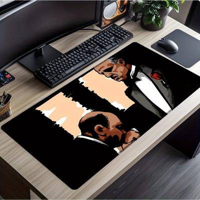 TEMU Inspired Xl Anti-slip Mouse Pad - Thick, Washable Polyester With Iconic Movie Print, Office Or Home Desk Setup, Mouse Pads For Desk Image