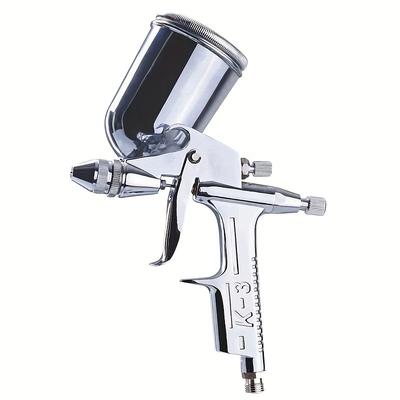 TEMU Professional Mini Spray , 4.23oz Metal Airbrush With 0.5mm Stainless Steel Nozzle, Adjustable Air Pressure, Fine Spray Control For Car Body Repair & Diy Projects, Durable Pneumatic Tool Image