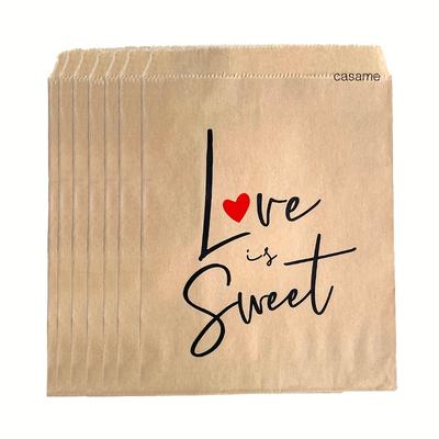 "TEMU 25pcs 'love Is Sweet' Paper Gift Bags 5x7" – Weddings, Valentine's Day, Engagements & Bridal Showers" Image