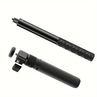 TEMU 360 X4 X3 X2 Compatible Selfie Stick With Tripod Legs - Aluminum Alloy Invisible Extendable Monopod With 360° Rotation Locking Knob And Anti-slip Grip Image