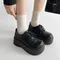 Gothic Platform Wedges Women Pumps Shoes Lace-up Women's Loafers Punk Dress Office Work Black 2025