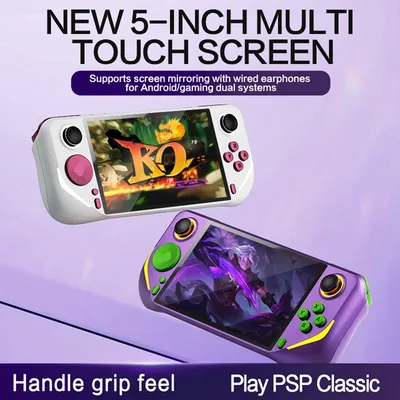 Neue E6 Plus Handheld-Spielekonsole, 5-Zoll-IPS-Bildschirm, tragbare Videospielkonsole, unterstützt Image