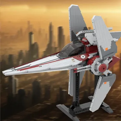 NEUE 1736PCS Berühmte star schlacht Film MOC UCS V-flügel raum kämpfer modell DIY kreative ideen Image
