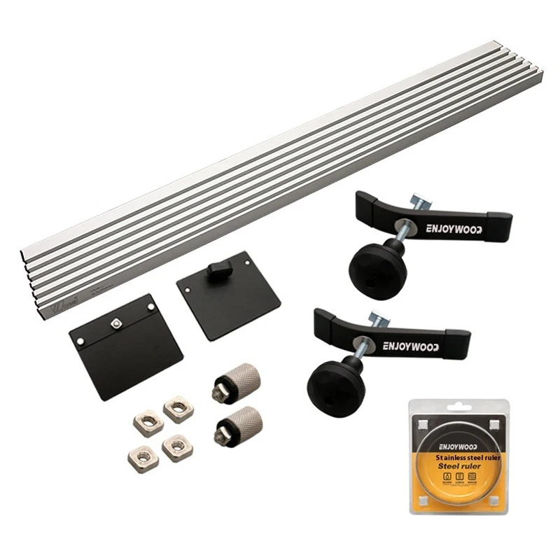 ENJOYWOOD Tischkreissägen-Zaunsystem aus Aluminiumlegierung mit Schnellspannklemmen, 915 x 127 x 25,5 mm, Holzbearbeitungswerkzeug für Bandsägen Image