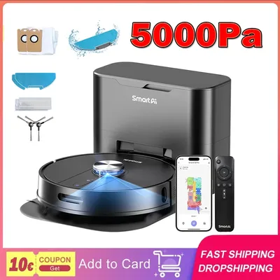 Smartai s8 pro Staubsauger roboter mit Basisstation 5000pa Leistung 380ml Wassertank Image