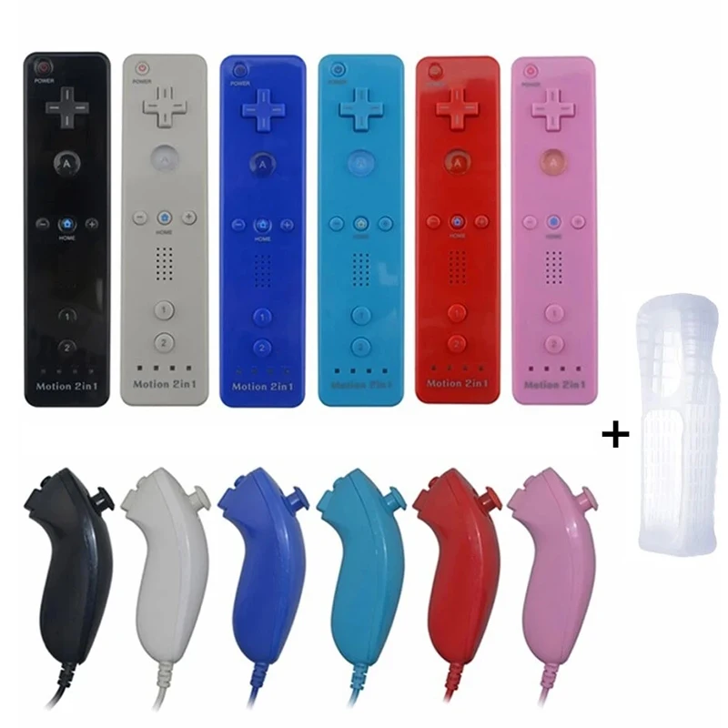 Fernbedienung für Nintendo Wii Konsole Wireless Gamepad Controller Nunchuck Fernbedienung Joystick Joypad Optional Motion Plus Image