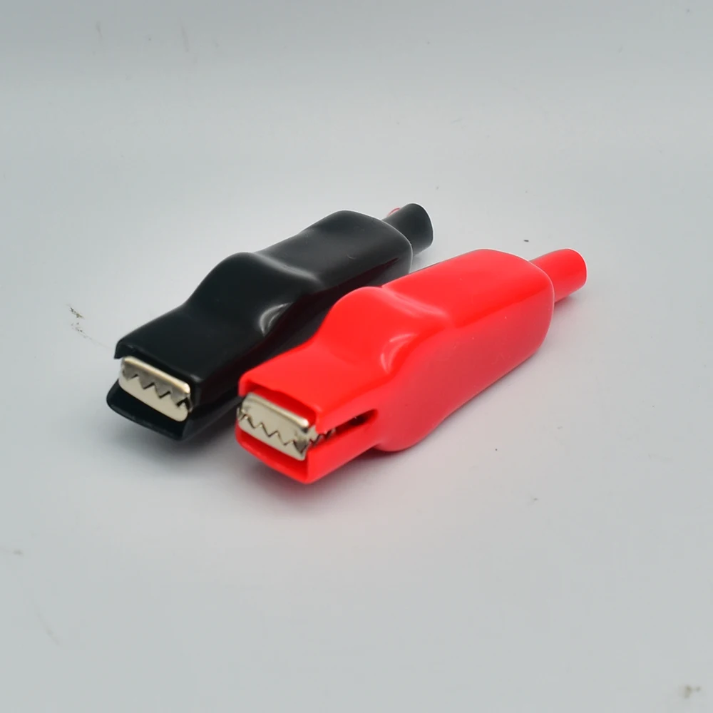 2Pcs Alligator Clip 20A PVC Ummantelte Alligator Klemmen DIY Test Führt Krokodil Elektrische Clips Elektrische Werkzeug Teile Image